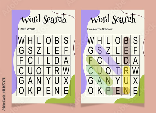 Word search word book for kids