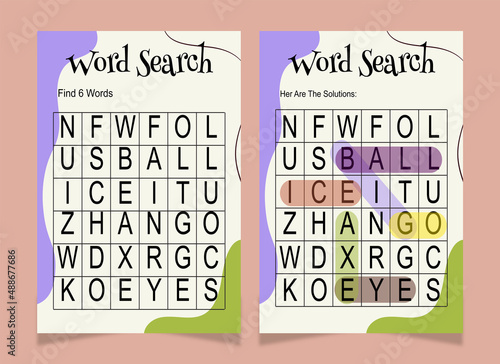 Word search word book for kids