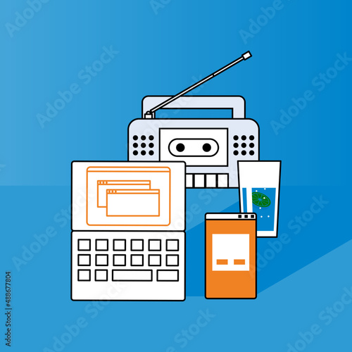 パソコンと携帯電話_ライフスタイル
