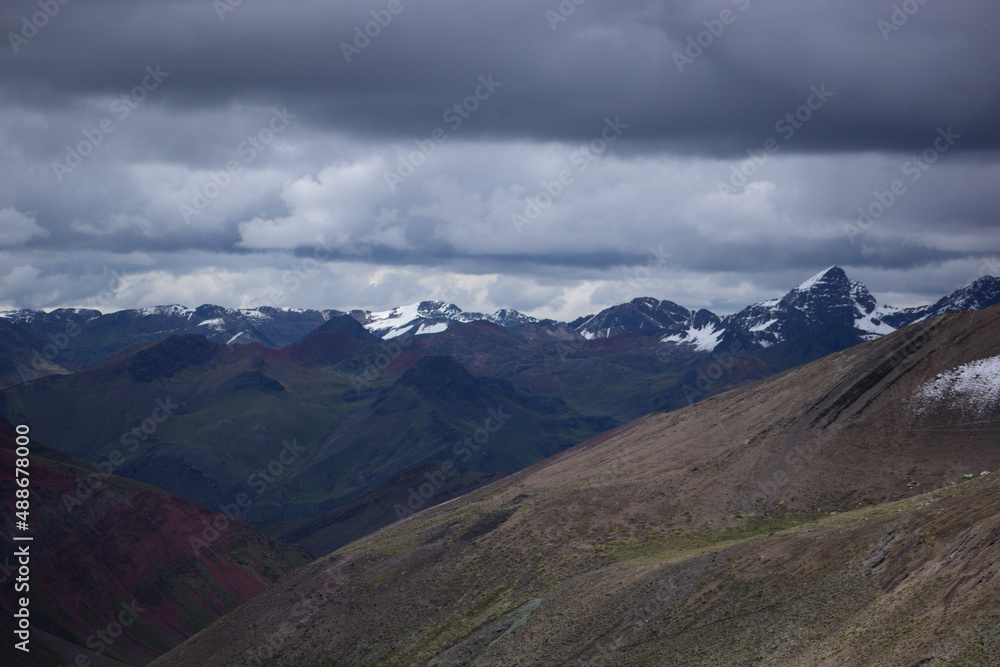 mountains and clouds