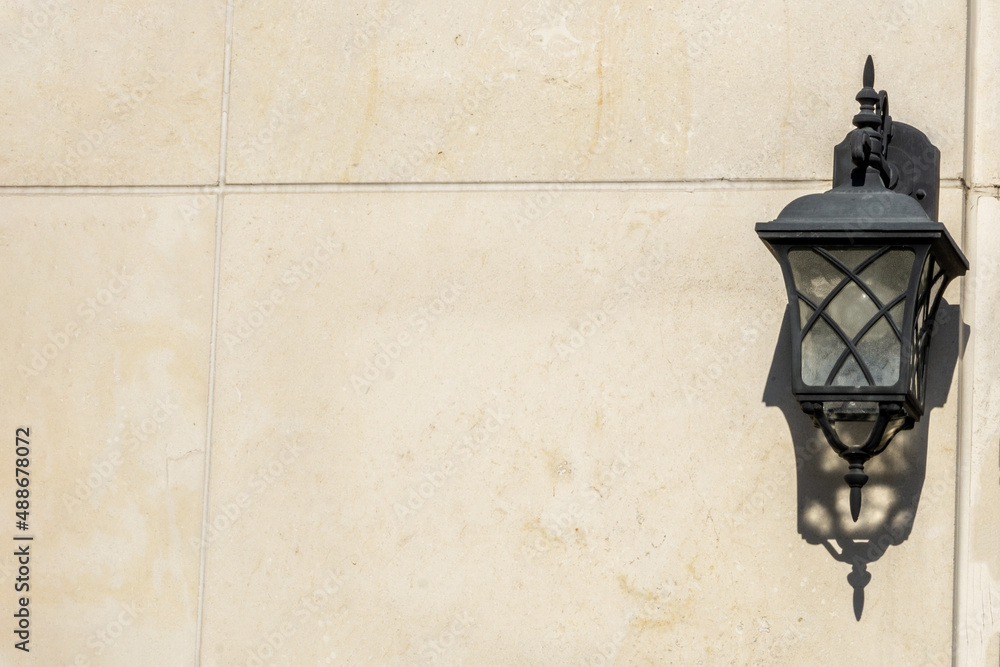 wall lamp installed on gray marble wall wall lamp installed on gray marble wall