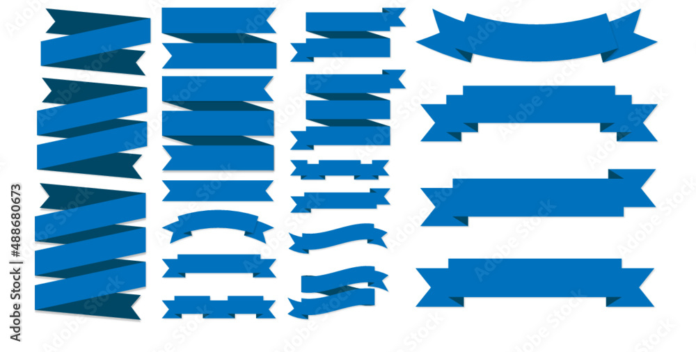 Blue Ribbons / Ai Illustrator Vector File / Ready to Use and Edit Blue Ribbons / Ai Illustrator Vector File / Ready to Use and Edit