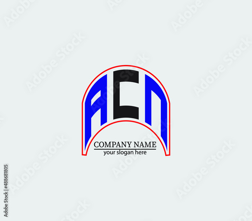 ACN,acn three letters logo design, real estate construction home realty house building,
 geometric monogram minimalist logo, vector template