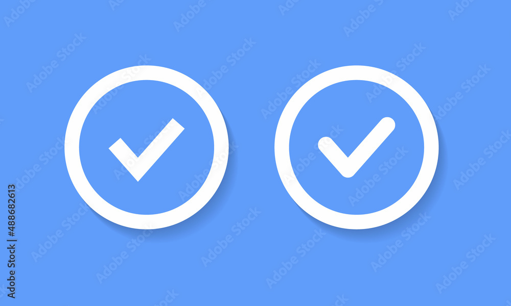 Blue Check, Verified Badge Profile Icon Sign Symbol Vector Blue Check, Verified Badge Profile Icon Sign Symbol Vector