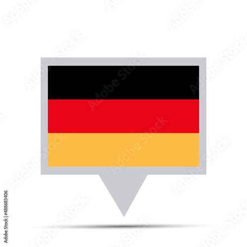 Free Download Map pin with flag of Germany. Flat Style - GFXLoad