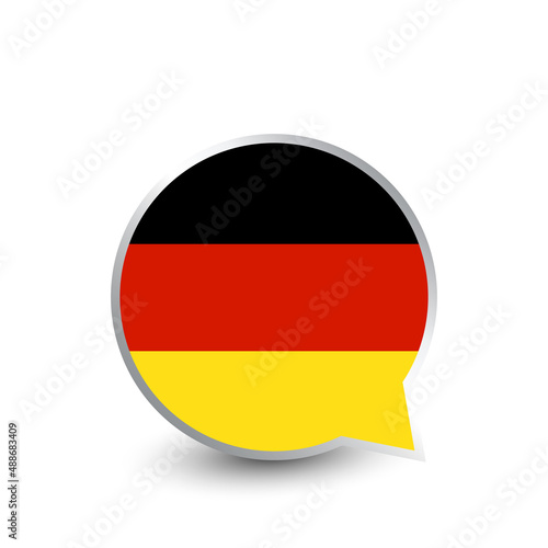 Speech bubble shape with Germany flag