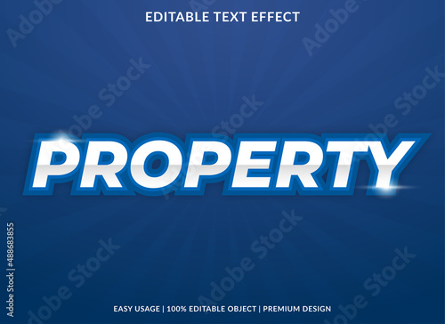 property editable text effect template use for business brand and logo