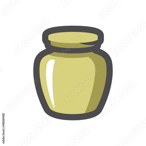 Funereal Urn burial Vector icon Cartoon illustration.
