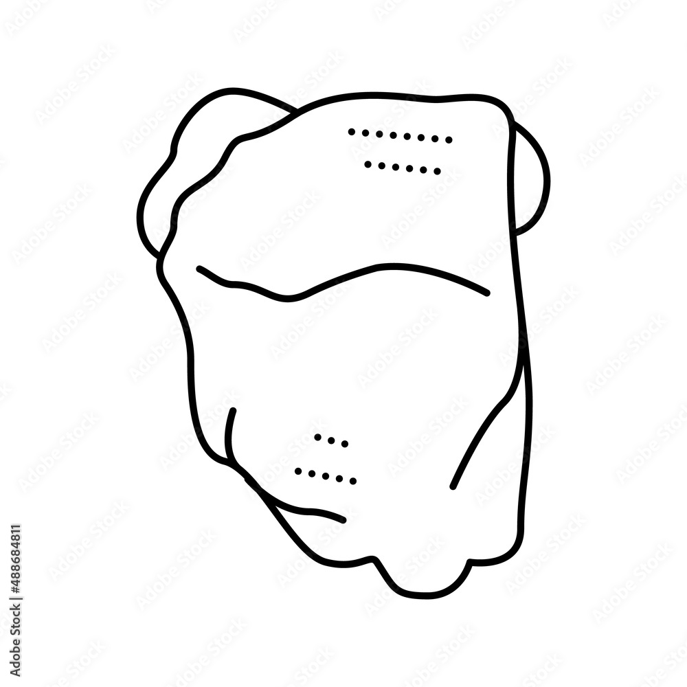 thigh bone-in chicken line icon vector illustration thigh bone-in chicken line icon vector illustration