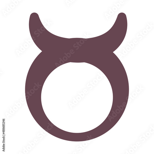 Isolated taurus zodiac sign letter symbol Vector