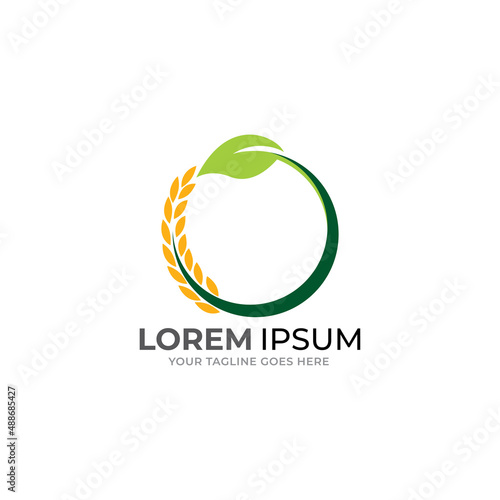 Agriculture logo template suitable for businesses and product names. This stylish logo design could be used for different purposes for a company, product, service or for all your ideas.
