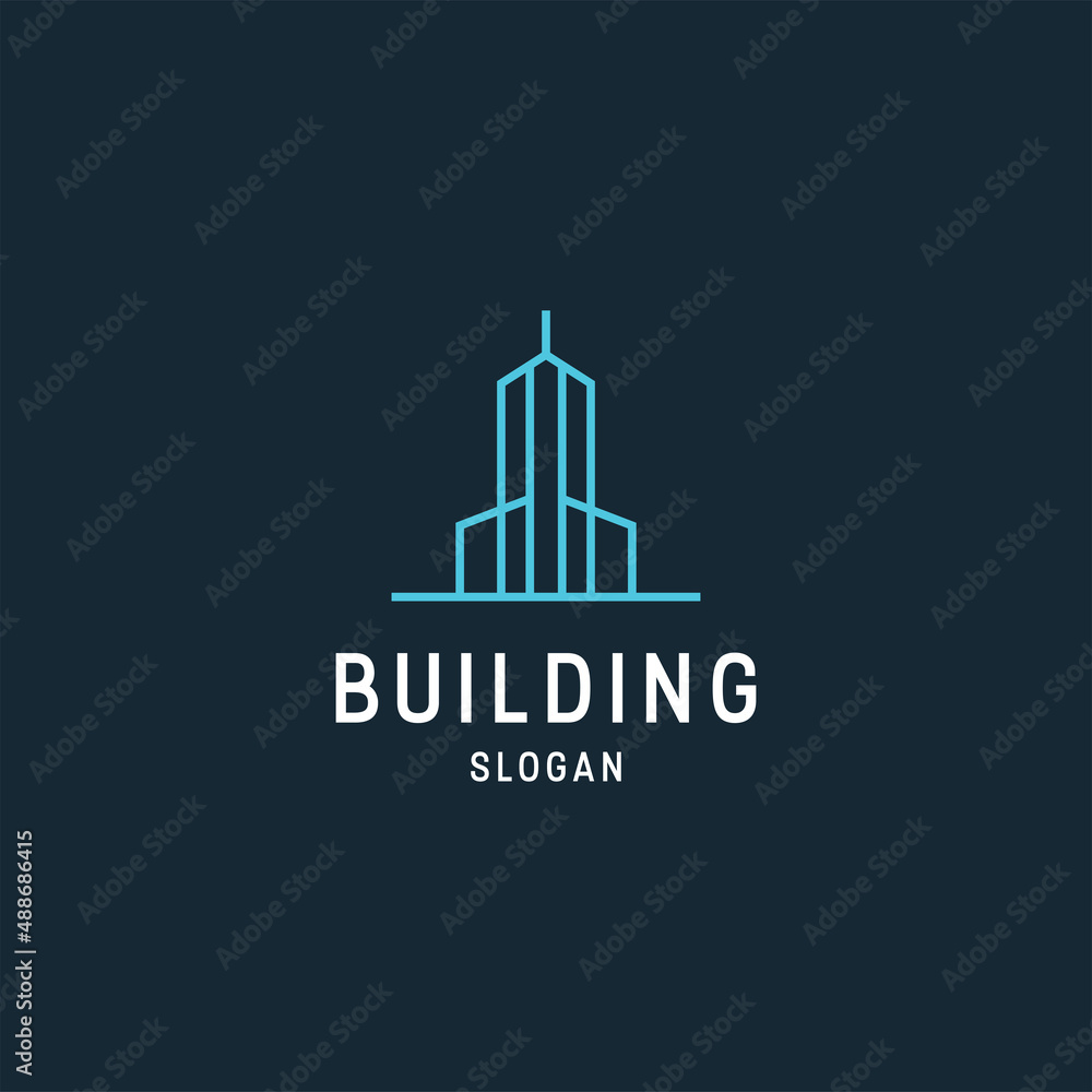 Building logo icon design template