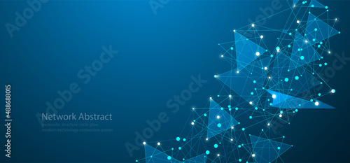 chemistry science molecular structure circle glow abstract modern technology network connection points using background