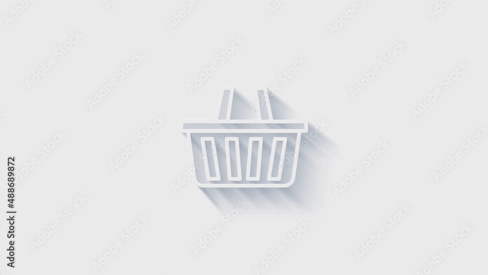 Shopping concept 3D shadow icon design. Outline web icon. Motion graphics. Shopping concept 3D shadow icon design. Outline web icon. Motion graphics.