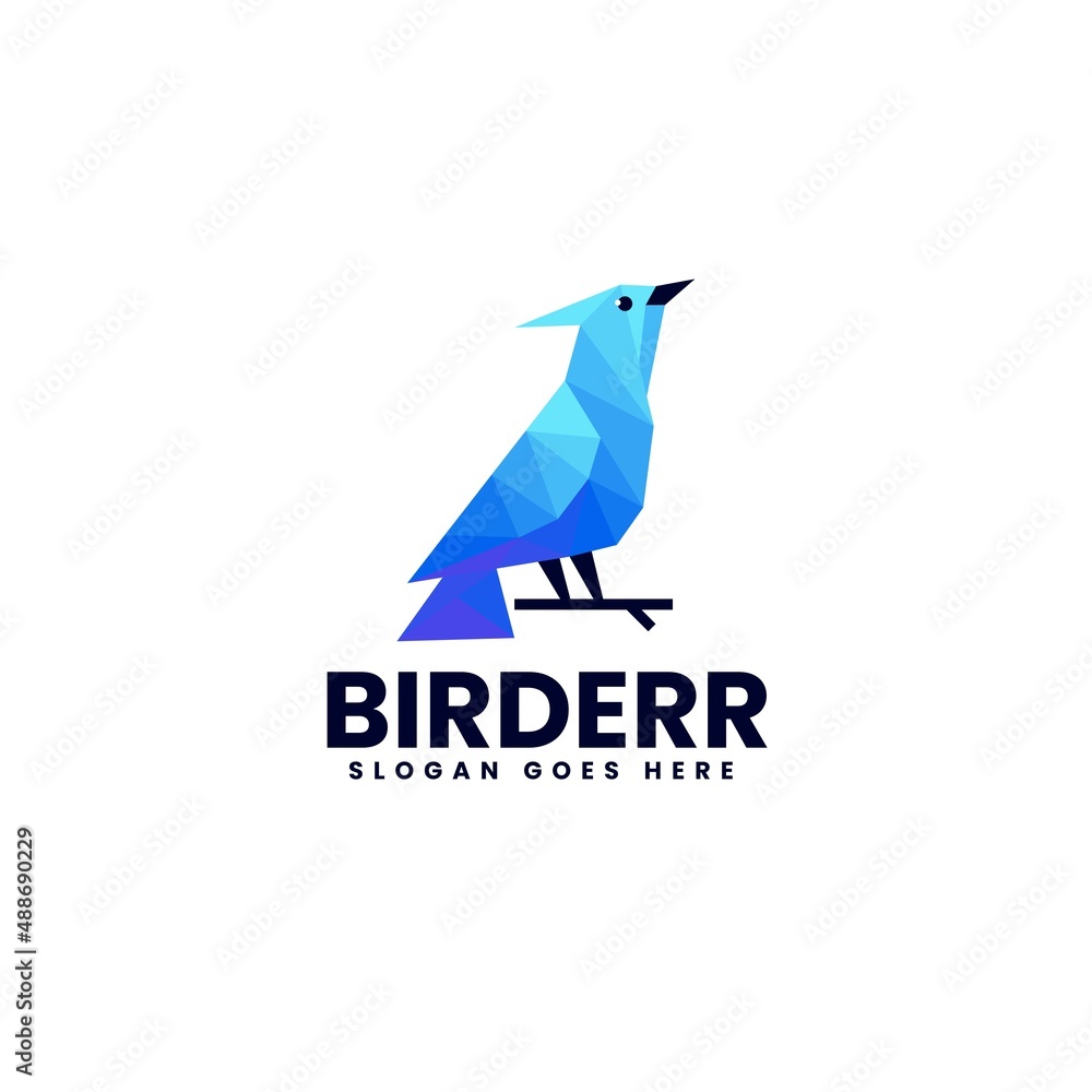 Fototapeta premium Vector Logo Illustration Bird Low Poly Style.