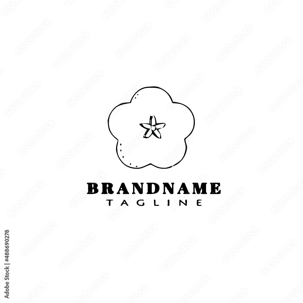 flower logo cartoon icon design template black isolated vector illustration flower logo cartoon icon design template black isolated vector illustration