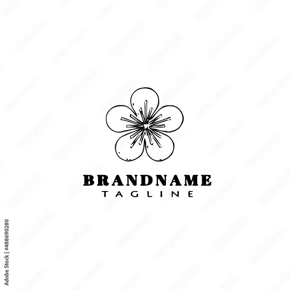 flower logo cartoon icon design template black isolated vector illustration flower logo cartoon icon design template black isolated vector illustration