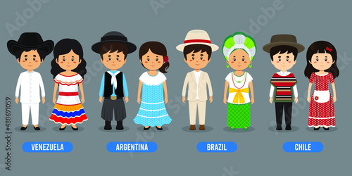 Character in Different National Costumes