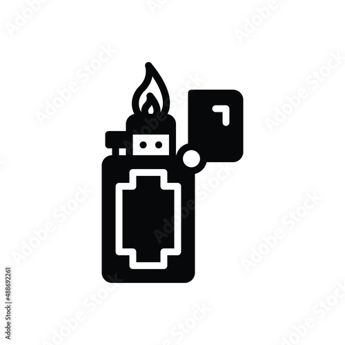 Black solid icon for lighter