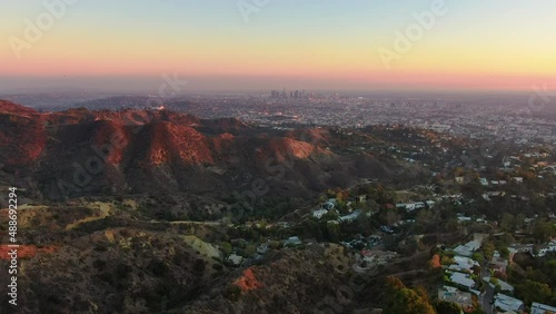 Sunset over the Hollywood Hills