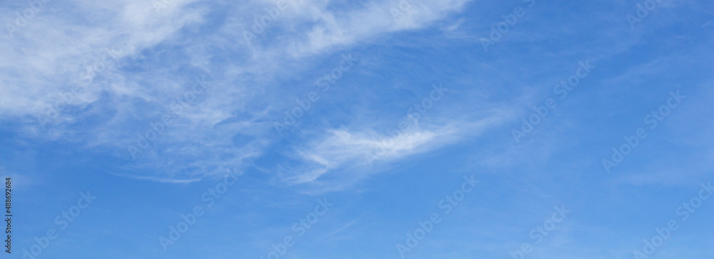 Good weather and beautiful blue sky with light clouds, great classic universal background