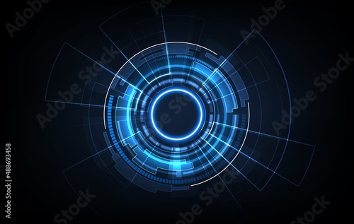UI HUD screen tech system innovation concept background template. vector illustration.