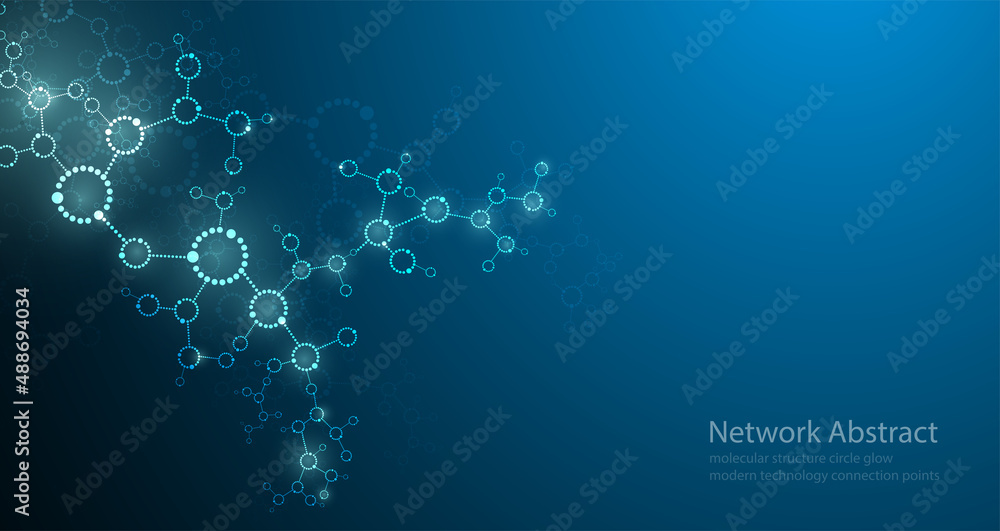 chemistry science molecular structure circle glow abstract modern technology network connection points using background chemistry science molecular structure circle glow abstract modern technology network connection points using background