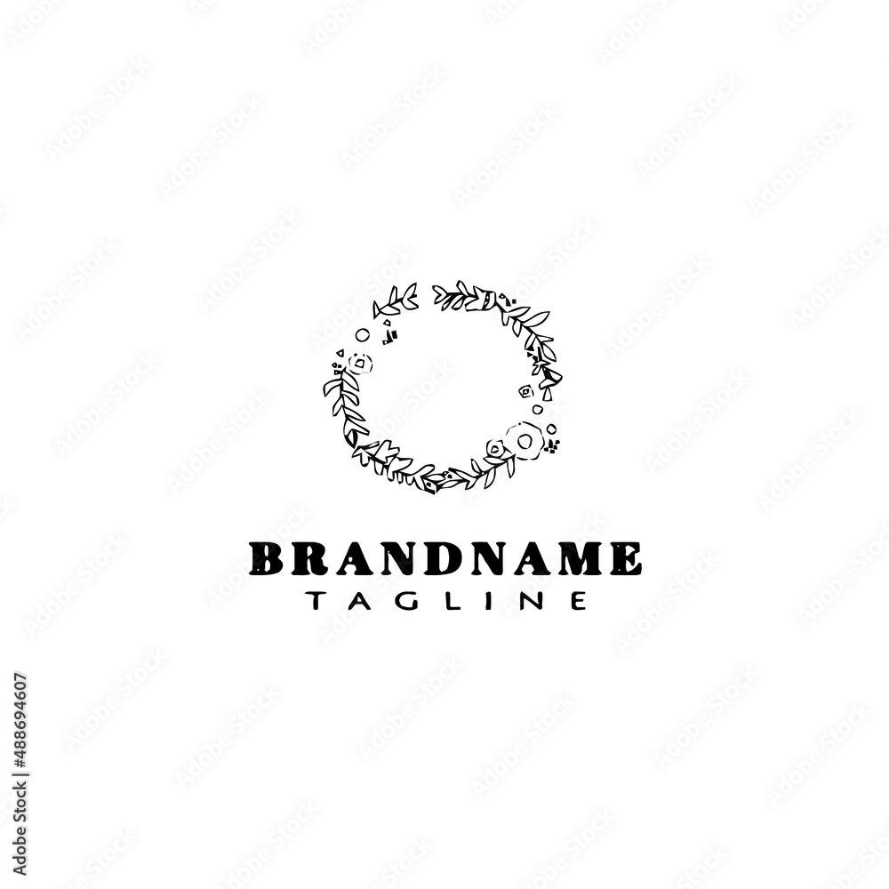 frame logo cartoon icon design template black isolated vector