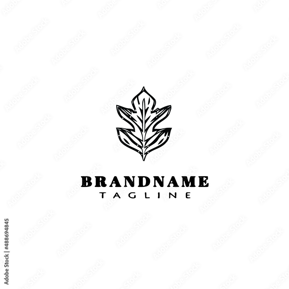 leaf logo cartoon icon design template black isolated vector leaf logo cartoon icon design template black isolated vector