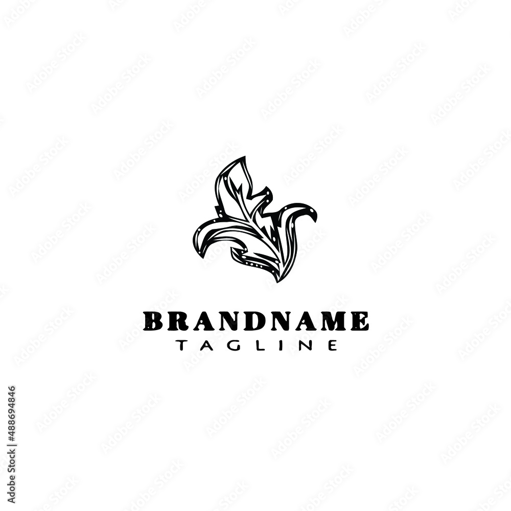 leaf logo cartoon icon design template black isolated creative illustration leaf logo cartoon icon design template black isolated creative illustration