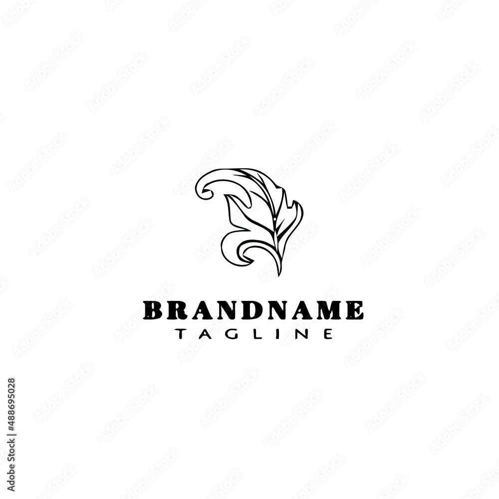 leaf logo cartoon icon design template black symbol vector illustration leaf logo cartoon icon design template black symbol vector illustration