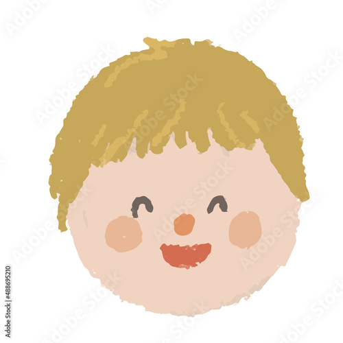男の子の顔のイラスト