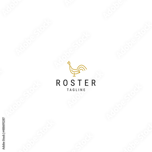Roster line logo icon design template