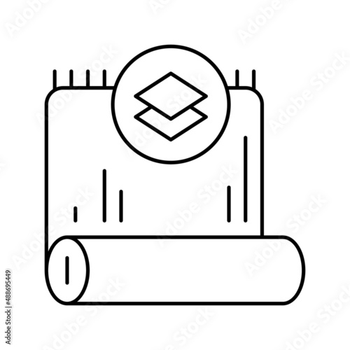 silk textile line icon vector illustration