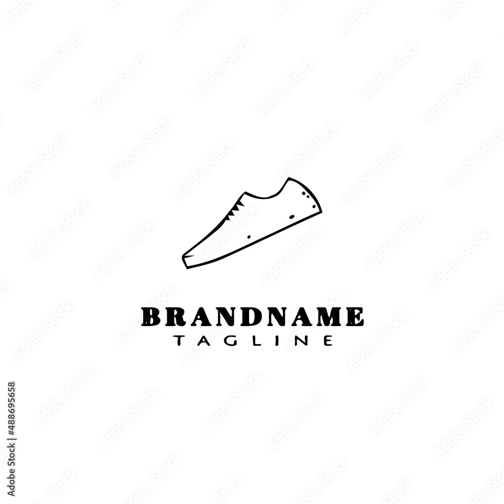 shoes cartoon logo icon design template black isolated vector shoes cartoon logo icon design template black isolated vector