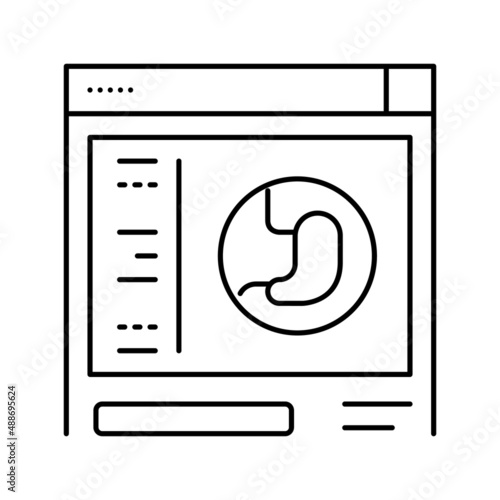 inspection bariatric line icon vector illustration