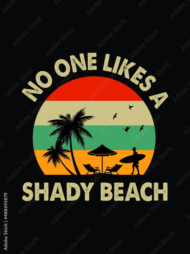 Naklejka premium Vintage Summer Vacation T shirt design 