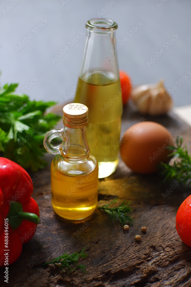 cooking oil and vegetables cooking oil and vegetables