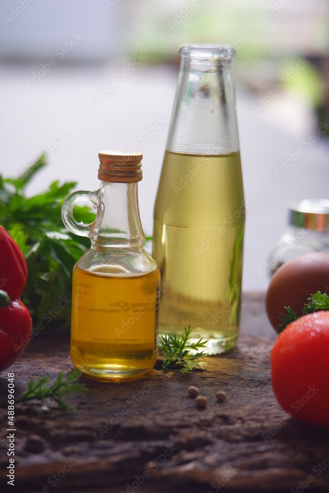 cooking oil and vegetables cooking oil and vegetables