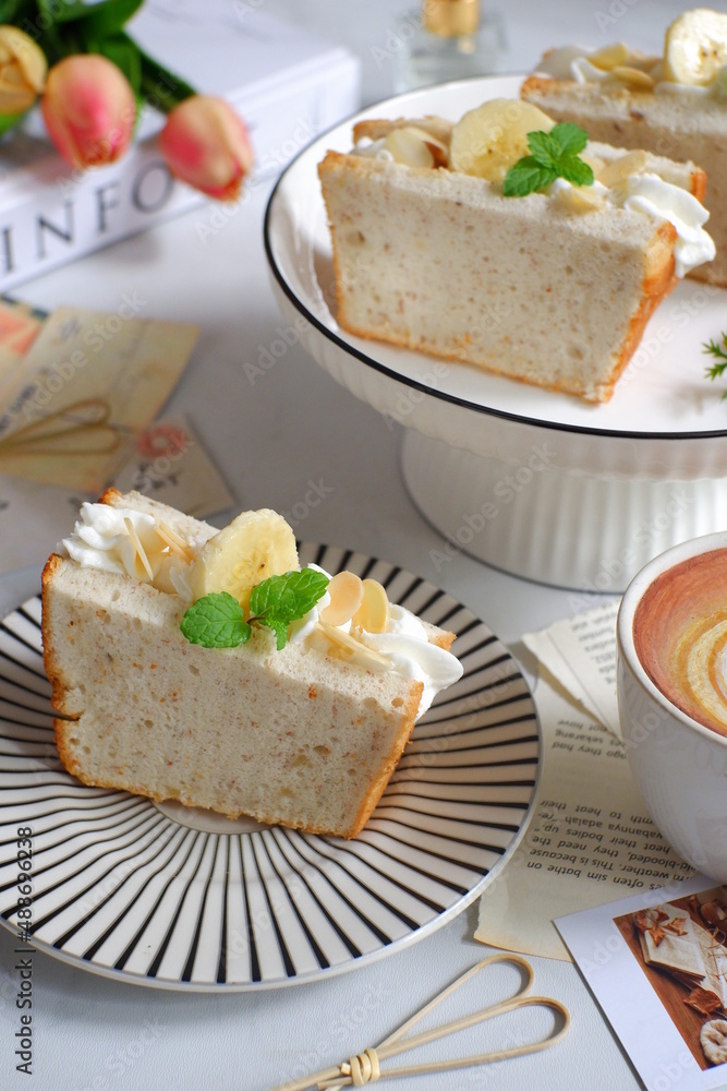 slice of cake in a plate slice of cake in a plate