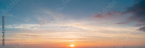 sunset over the sea nature cover banner concept background © Hide_Studio