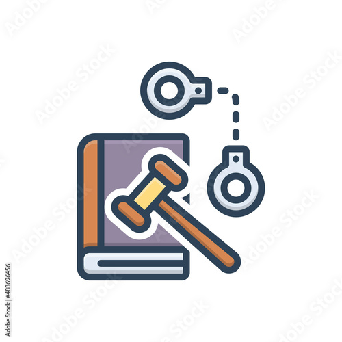 Color illustration icon for Criminal