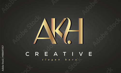 AKH creative luxury logo design photo