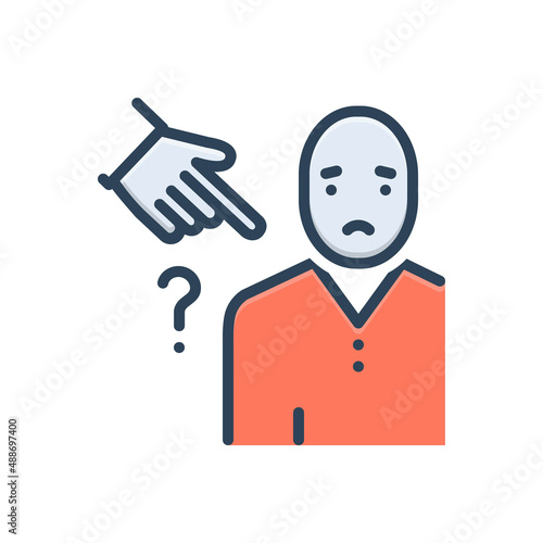 Color illustration icon for Accused