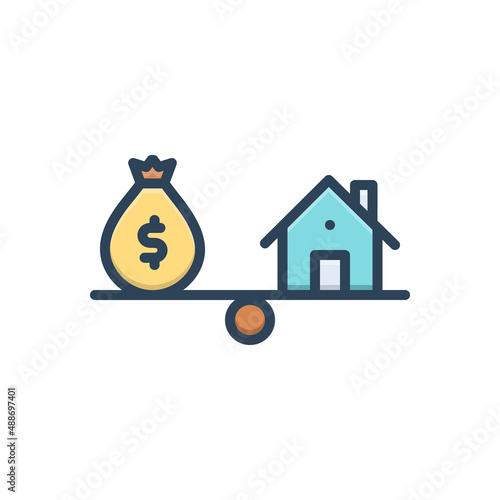 Color illustration icon for Affordable