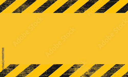 Hazard Stripes Grunge Background. Vector Illustration.