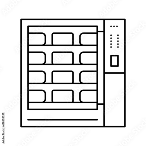 cooking cheese fry equipment line icon vector illustration