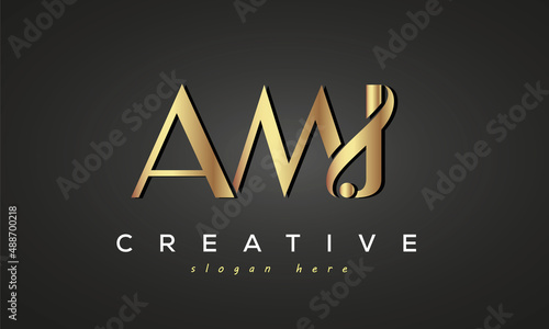 AMJ creative luxury logo design photo