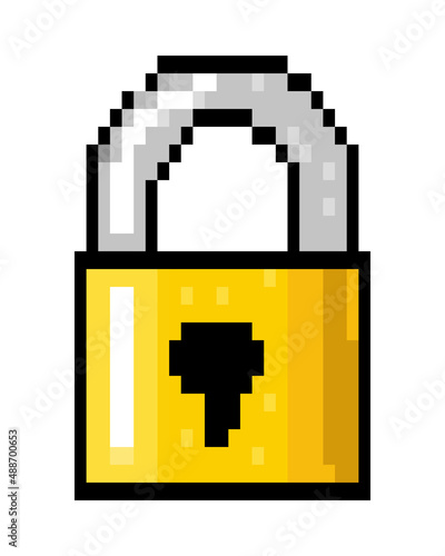 padlock pixel icon