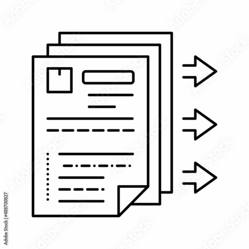 purchase requisition line icon vector illustration